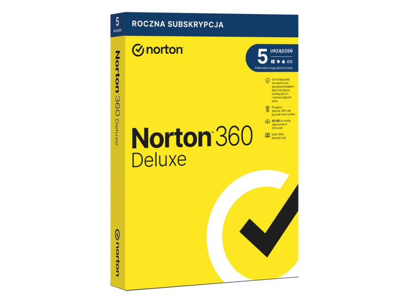 NortonLifeLock 360 Deluxe 5st. (12m.) VPN backup kontrola rodzicielska
